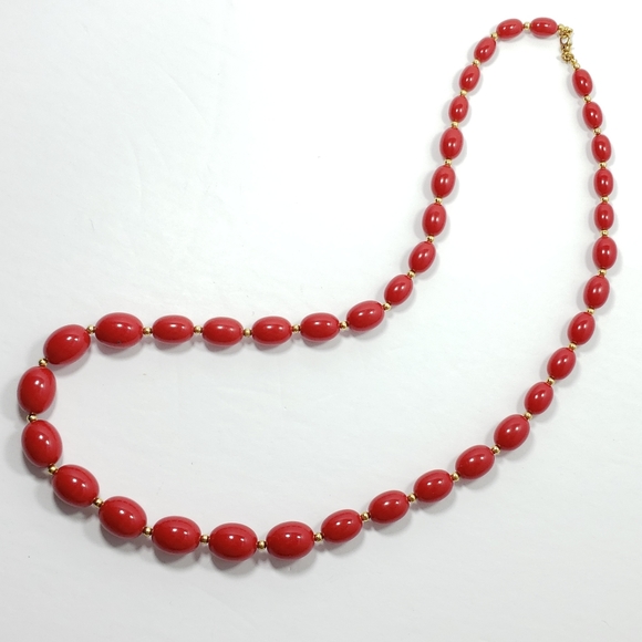 Monet Jewelry - Stunning MONET red & gold necklace